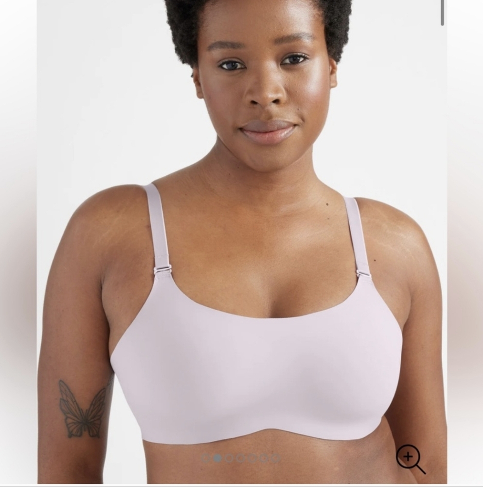 Knix Evolution Bra Orchid Berry Seamless Light Lavender Wireless Size 4